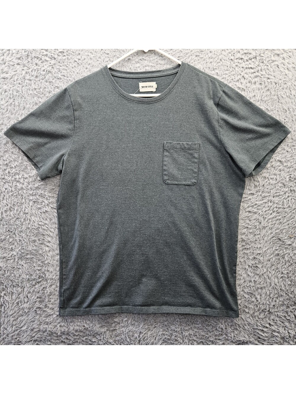 TAYLOR STITCH Heavyweight Bag Pocket T Shirt Men 44 (Fits XL) Green